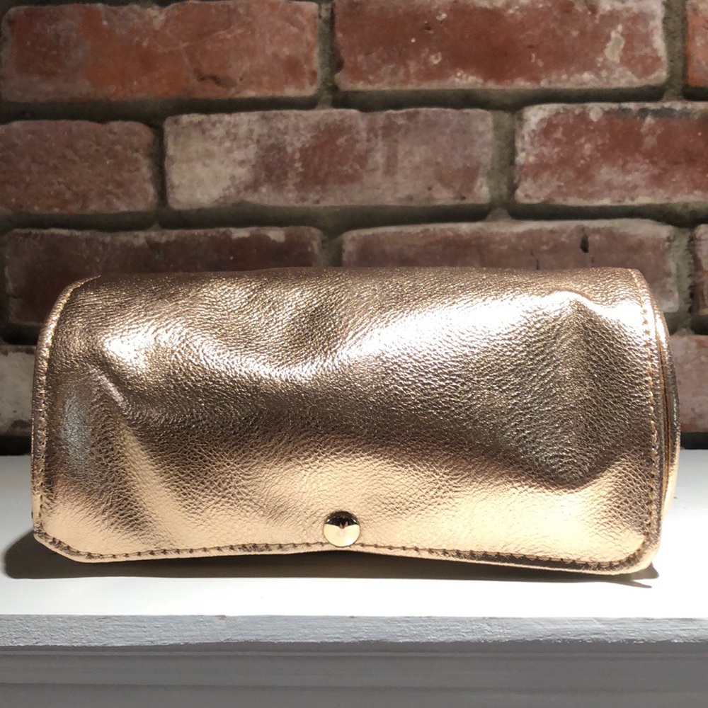 Rose Gold Metallic Makeup Pouch